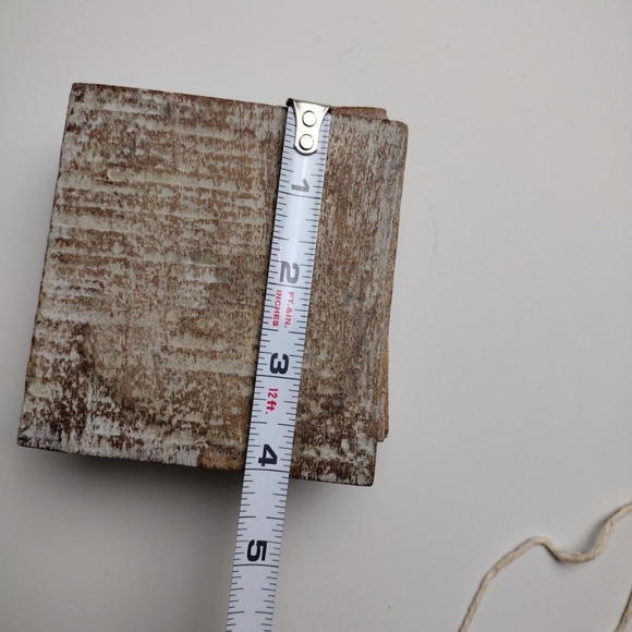 Wooden Drink Coasters Rustic Farmhouse Chippy Distressed Square Crude Set Of 4 - Picture 5 of 9